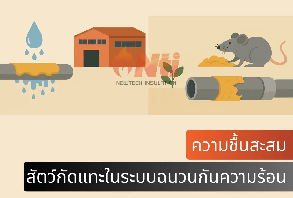 การป้องกันปัญหาทั่วไป ความชื้นสะสมและสัตว์กัดแทะในระบบฉนวนกันความร้อน newtechinsu.com