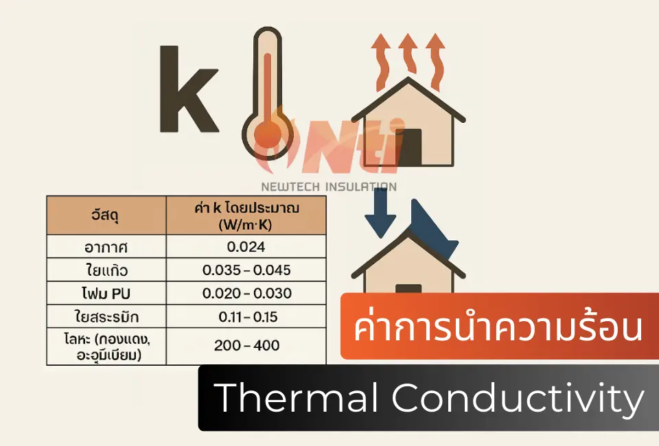 ค่าการนำความร้อน Thermal Conductivity หรือ k value คืออะไร newtechinsu.com